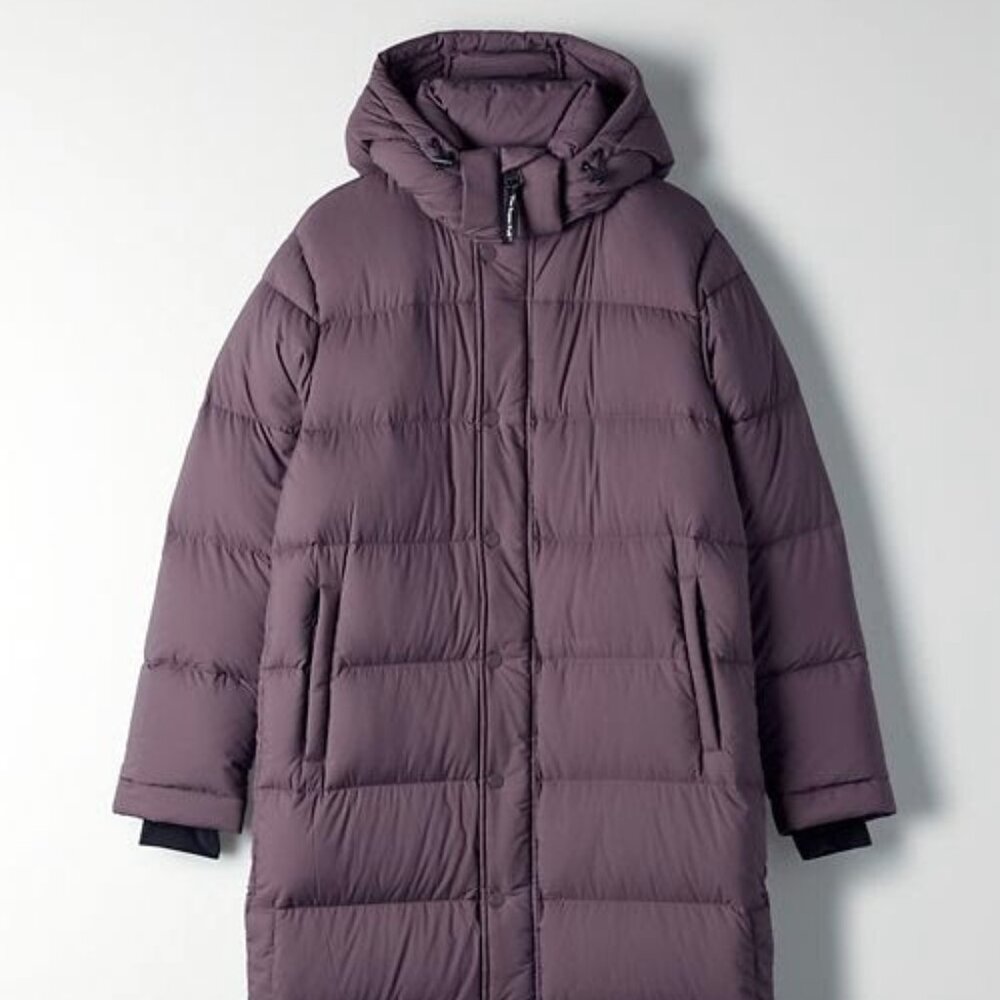 Aritzia The Super Puff Long in Dark Cocoa, Small